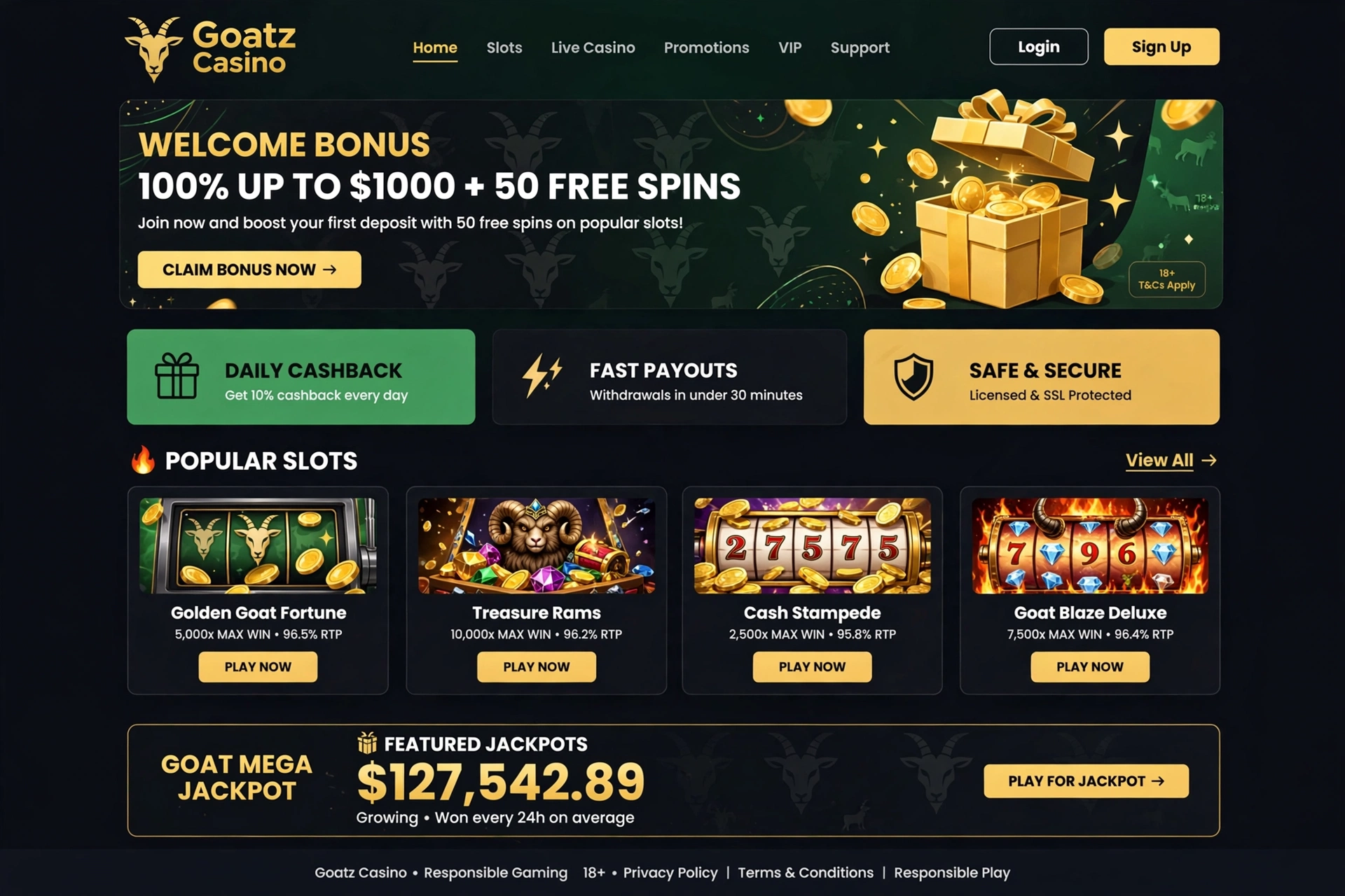 Goatz casino anmeldelse: alt du trenger å vite
